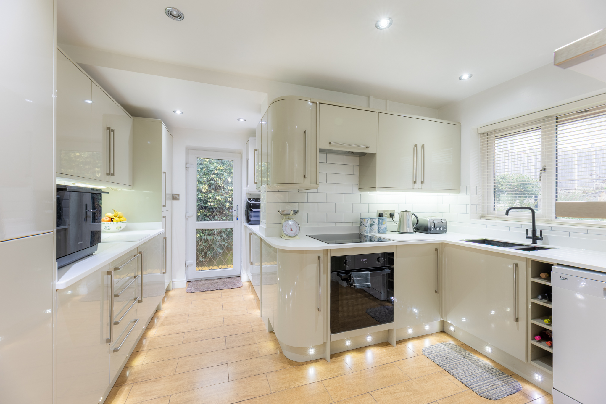 Bright contemporary kitchen within a carefully presented home