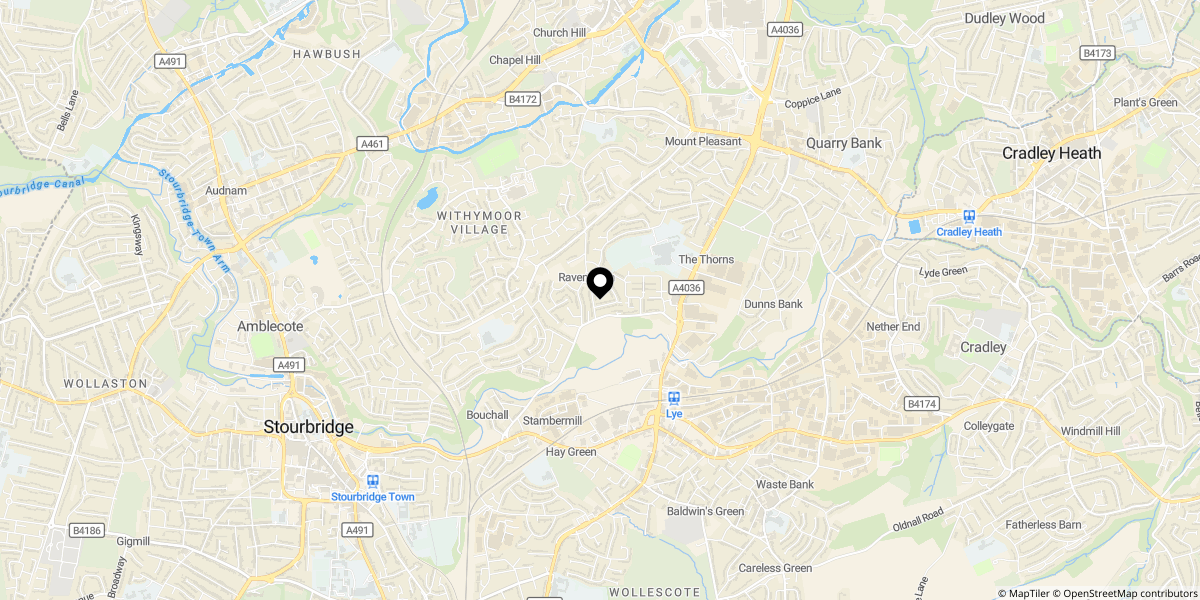 Approximate location of Shearwater Drive, Caledonia, Brierley Hill, DY5 2RD