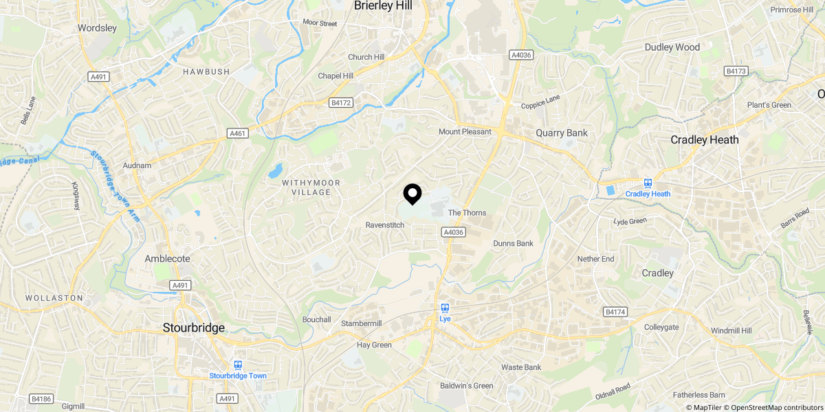 Approximate location of Calewood Road, Brierley Hill, DY5 2ND